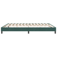 Giroletto senza Materasso-Struttura Letto Verde Scuro 180x220 cm in Velluto