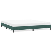 Giroletto senza Materasso-Struttura Letto Verde Scuro 180x220 cm in Velluto