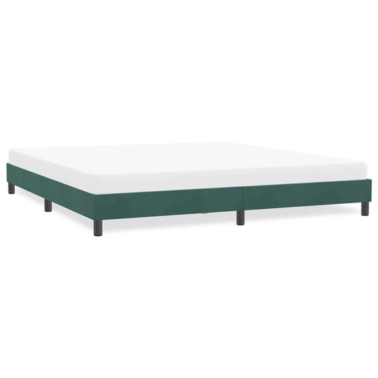 Giroletto senza Materasso-Struttura Letto Verde Scuro 180x220 cm in Velluto