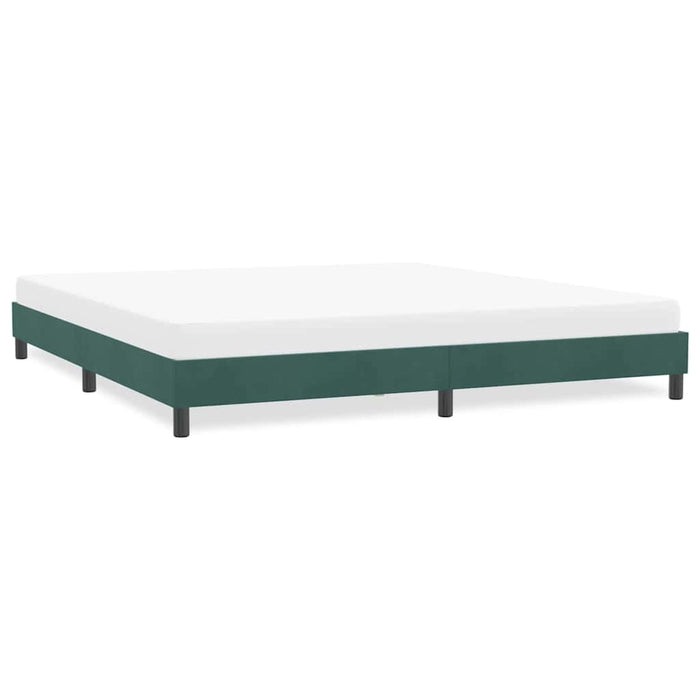 Giroletto senza Materasso-Struttura Letto Verde Scuro 180x220 cm in Velluto