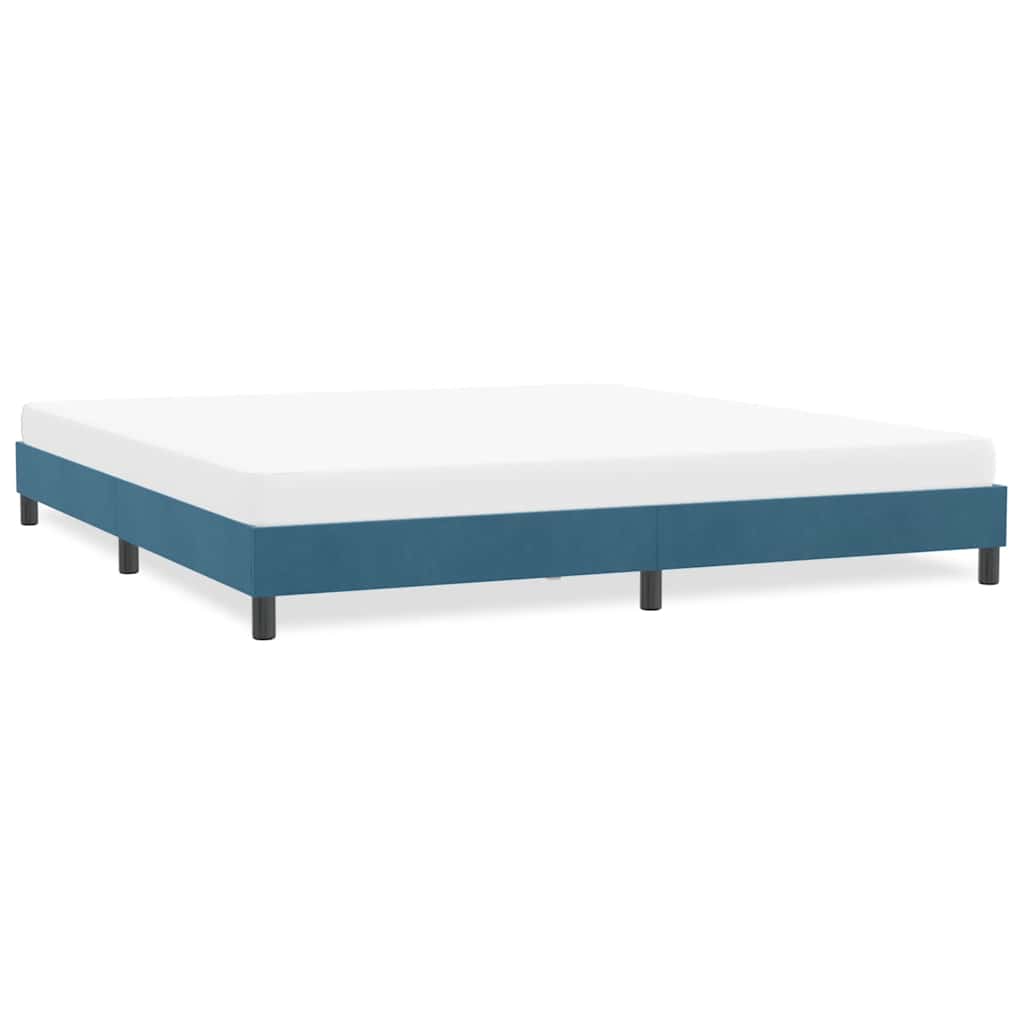 vidaXL Giroletto senza Materasso Blu Scuro 180x220 cm in Velluto