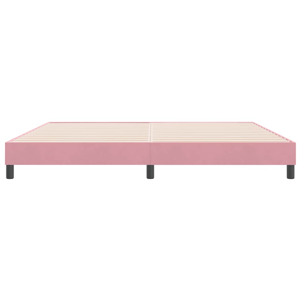 Giroletto senza Materasso-Struttura Letto Rosa 180x220 cm Velluto