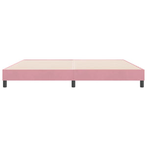 Giroletto senza Materasso-Struttura Letto Rosa 180x220 cm Velluto