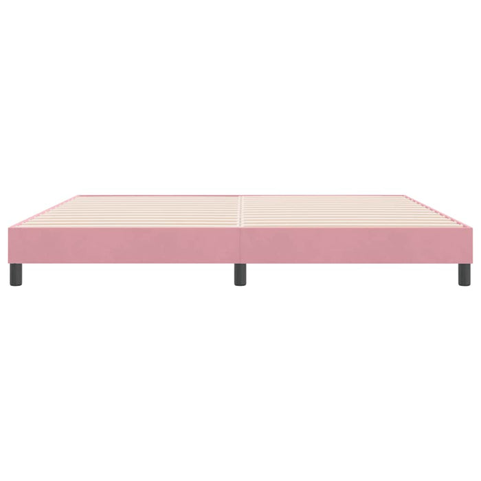 Giroletto senza Materasso-Struttura Letto Rosa 180x220 cm Velluto