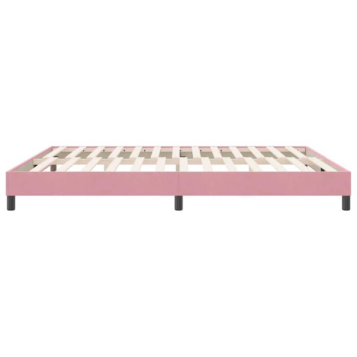 Giroletto senza Materasso-Struttura Letto Rosa 180x220 cm Velluto