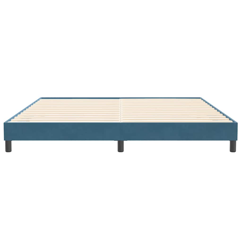 vidaXL Giroletto senza Materasso Blu Scuro 200x220 cm in Velluto