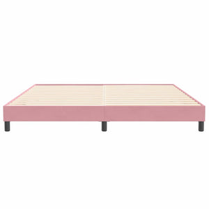 Giroletto senza Materasso-Struttura Letto Rosa 200x220 cm Velluto