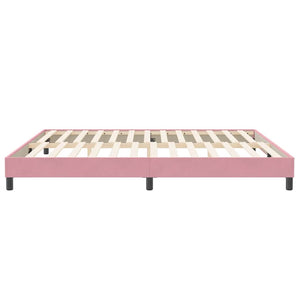 vidaXL Giroletto senza Materasso Rosa 200x220 cm Velluto