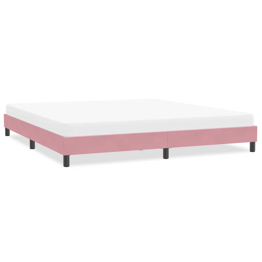 vidaXL Giroletto senza Materasso Rosa 200x220 cm Velluto
