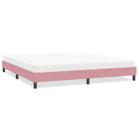 vidaXL Giroletto senza Materasso Rosa 200x220 cm Velluto