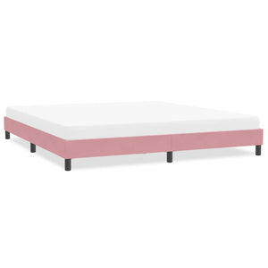 Giroletto senza Materasso-Struttura Letto Rosa 200x220 cm Velluto