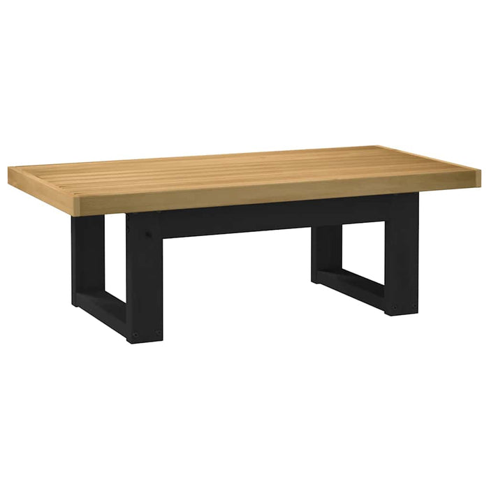 vidaXL Tavolino NOAIN Gambe a Forma di U 120x60x40cm in Legno Massello