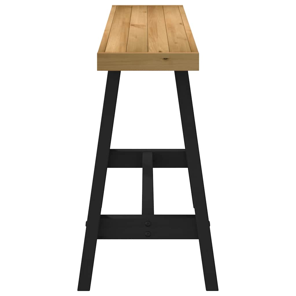 Tavolo Consolle NOAIN Gambe Forma A 120x30x75 cm Legno Massello 4100036