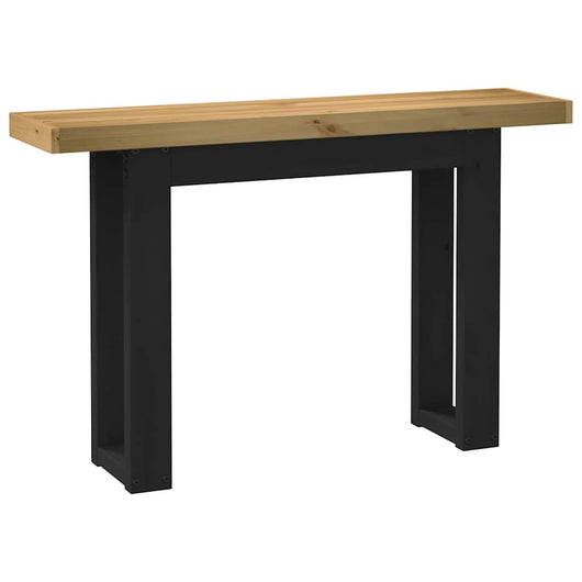 Tavolo Consolle NOAIN Gambe Forma U 120x30x75 cm Legno Massello 4100038