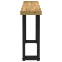 Tavolo Consolle NOAIN Gambe Forma U 120x30x75 cm Legno Massello 4100038