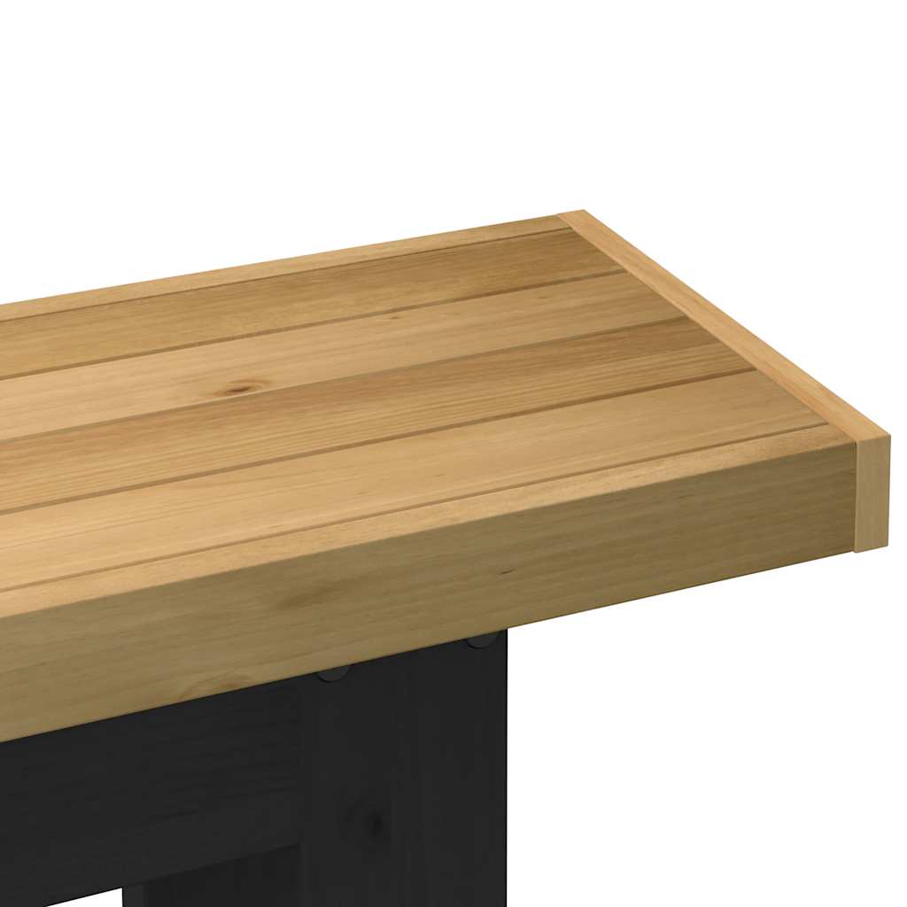 Tavolo Consolle NOAIN Gambe Forma U 120x30x75 cm Legno Massello 4100038