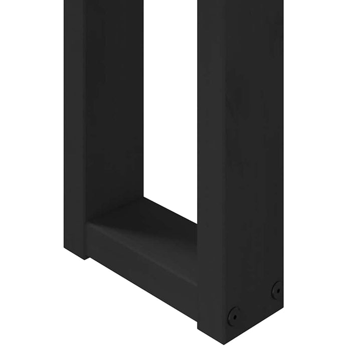 Tavolo Consolle NOAIN Gambe Forma U 120x30x75 cm Legno Massello