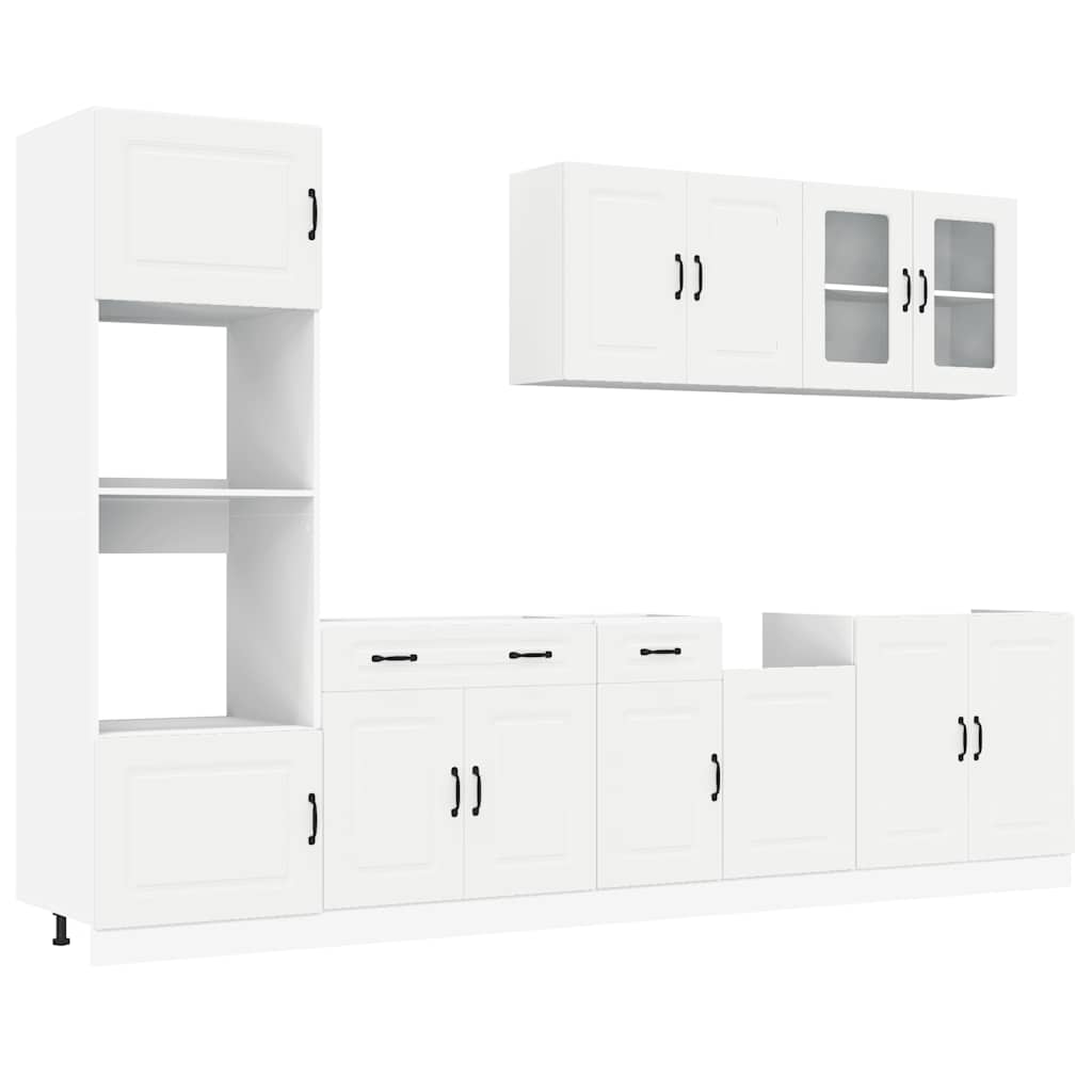 Set Mobili da Cucina 7 pz Kalmar Bianco Legno Multistrato 3314731
