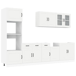vidaXL Set Mobili da Cucina 7 pz Kalmar Bianco Legno Multistrato