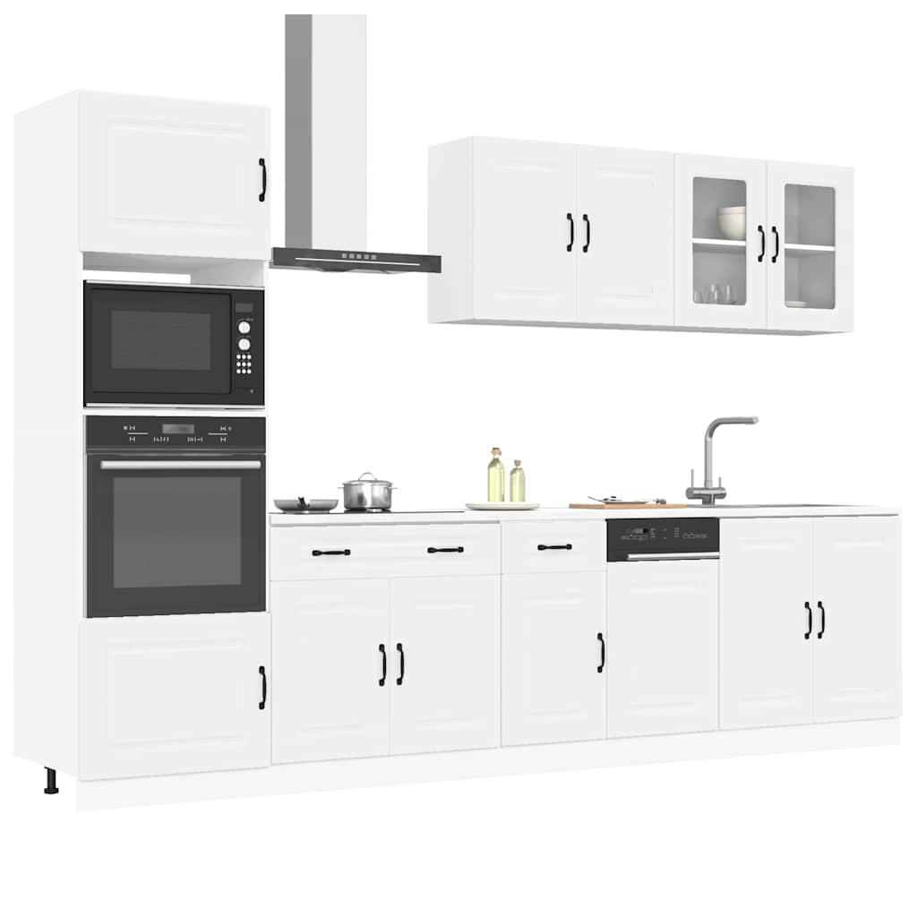 Set Mobili da Cucina 7 pz Kalmar Bianco Legno Multistrato 3314731