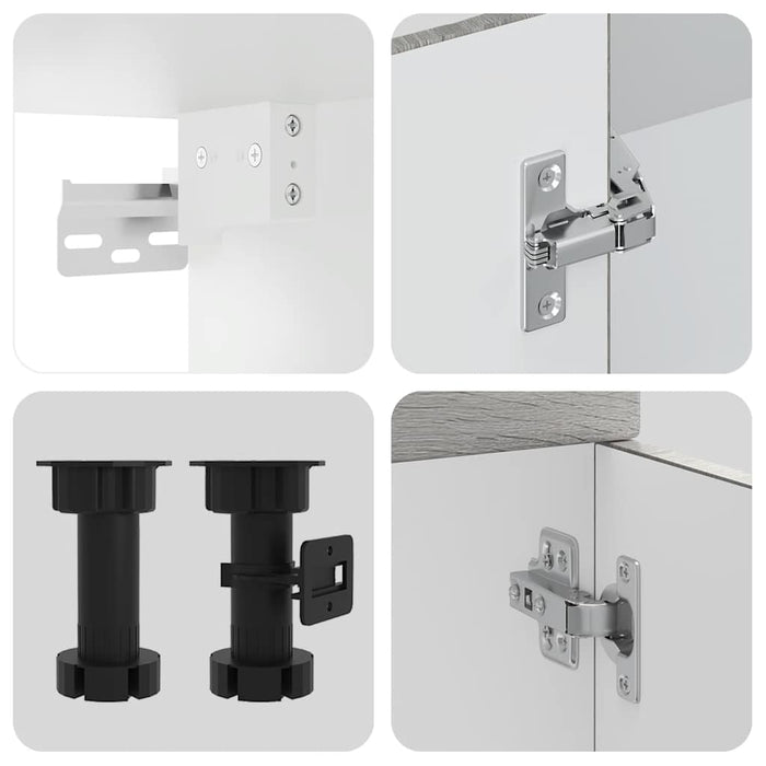 Set Mobili da Cucina 7 pz Kalmar Grigio Sonoma in Truciolato 3314737