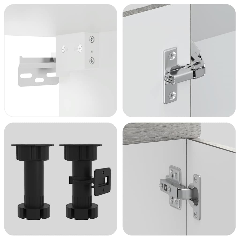 Set Mobili da Cucina 7 pz Kalmar Grigio Sonoma in Truciolato