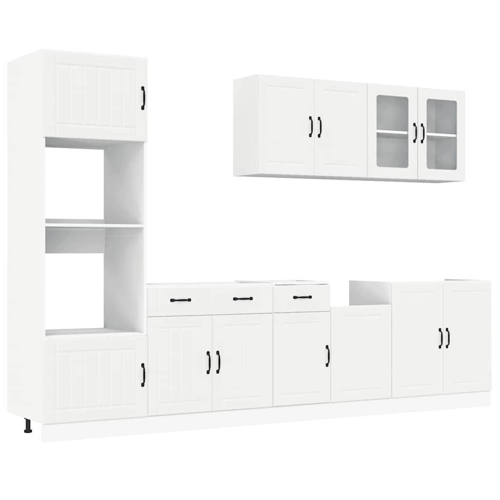 Set Mobili da Cucina 7 pz Kalmar Bianco Legno Multistrato 3314741