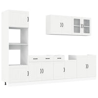 Set Mobili da Cucina 7 pz Kalmar Bianco Legno Multistrato 3314741