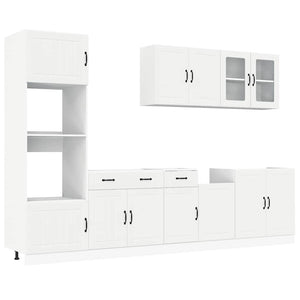Set Mobili da Cucina 7 pz Kalmar Bianco Legno Multistrato 3314741