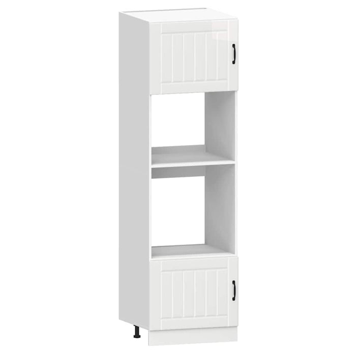 Set Mobili da Cucina 7 pz Kalmar Bianchi Lucido in Truciolato