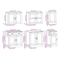 Set Mobili da Cucina 7 pz Porto Bianco Legno Multistrato 3314751