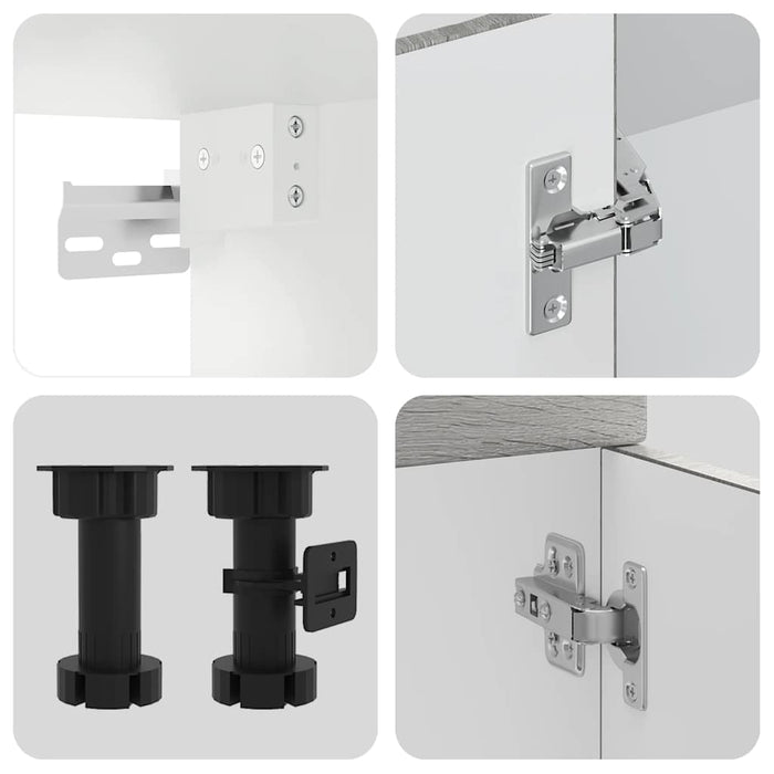 Set Mobili da Cucina 7 pz Kalmar Grigio Sonoma in Truciolato 3314757