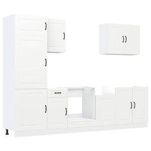 Set Mobili da Cucina 7 pz Kalmar Bianco Legno Multistrato