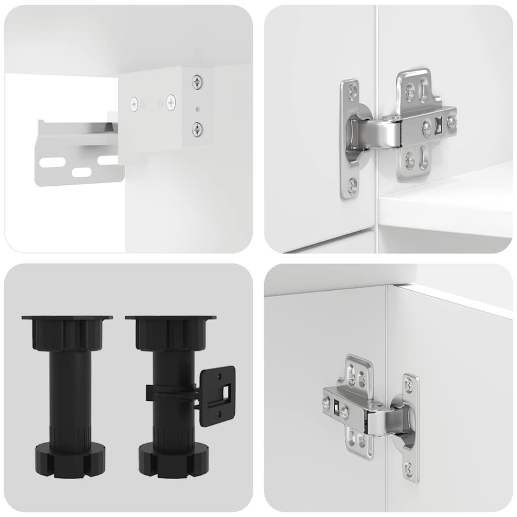 Set Mobili da Cucina 7 pz Kalmar Bianco Legno Multistrato 3314761