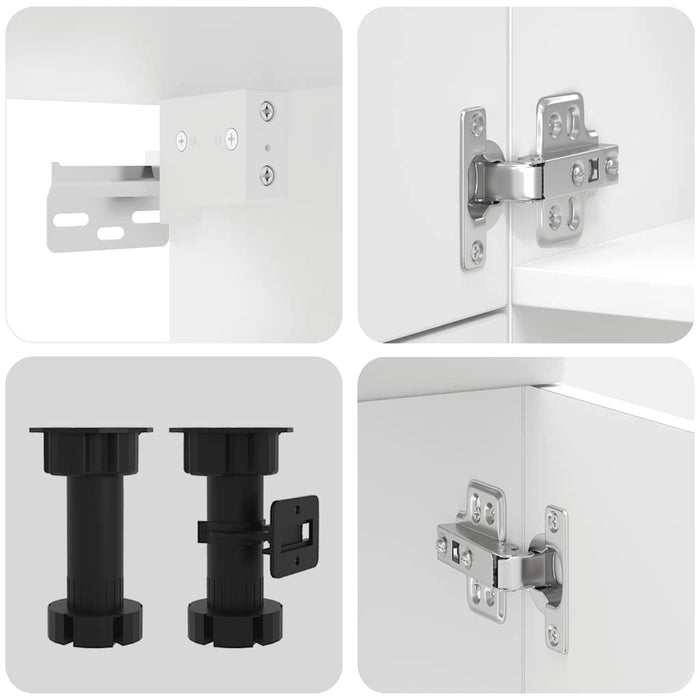 Set Mobili da Cucina 7 pz Kalmar Bianco Legno Multistrato