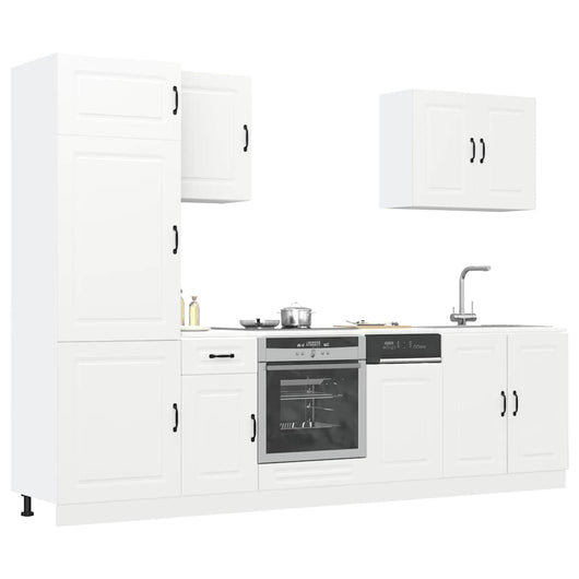 Set Mobili da Cucina 7 pz Kalmar Bianco Legno Multistrato 3314761