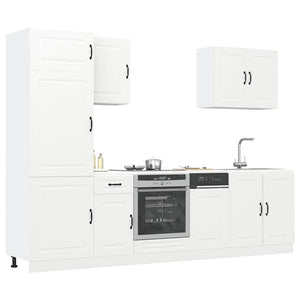 Set Mobili da Cucina 7 pz Kalmar Bianco Legno Multistrato