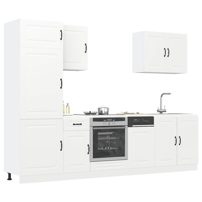 Set Mobili da Cucina 7 pz Kalmar Bianco Legno Multistrato
