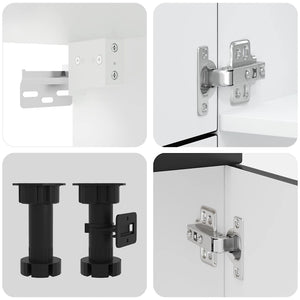 Set Mobili da Cucina 7 pz Kalmar Neri Legno Multistrato 3314762