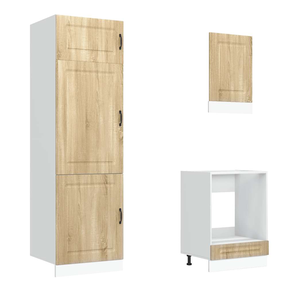 Set Mobili da Cucina 7 pz Kalmar Rovere Sonoma in Truciolato 3314764