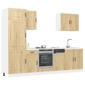 Set Mobili da Cucina 7 pz Kalmar Rovere Sonoma in Truciolato 3314764