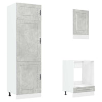 Set Mobili da Cucina 7 pz Kalmar Grigio Cemento in Truciolato 3314765