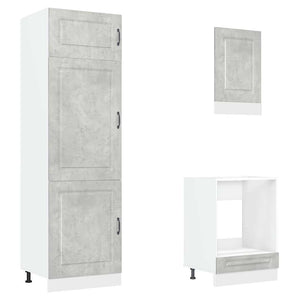 Set Mobili da Cucina 7 pz Kalmar Grigio Cemento in Truciolato 3314765