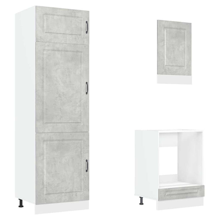 Set Mobili da Cucina 7 pz Kalmar Grigio Cemento in Truciolato 3314765