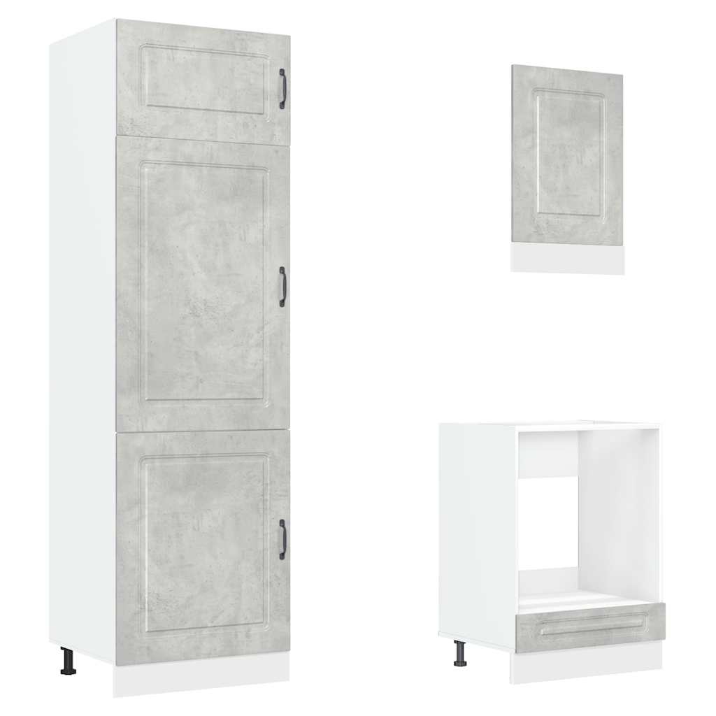 vidaXL Set Mobili da Cucina 7 pz Kalmar Grigio Cemento in Truciolato