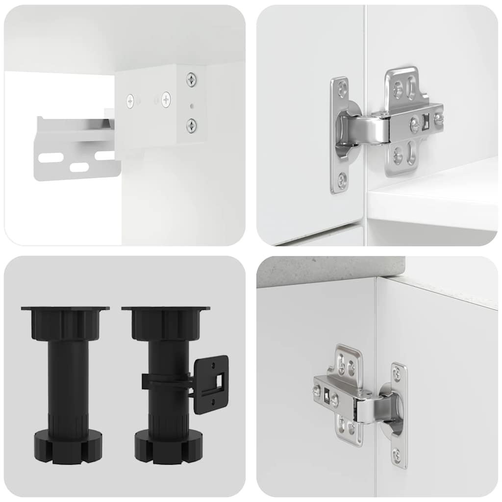 Set Mobili da Cucina 7 pz Kalmar Grigio Cemento in Truciolato 3314765