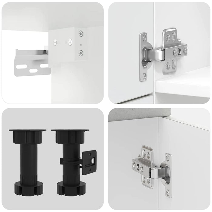 Set Mobili da Cucina 7 pz Kalmar Grigio Cemento in Truciolato 3314765