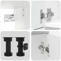 vidaXL Set Mobili da Cucina 7 pz Kalmar Grigio Cemento in Truciolato