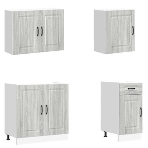 Set Mobili da Cucina 7 pz Kalmar Grigio Sonoma in Truciolato 3314767