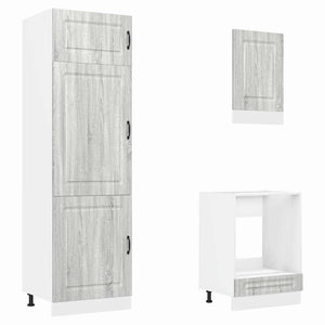 Set Mobili da Cucina 7 pz Kalmar Grigio Sonoma in Truciolato 3314767